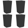 Jardineras 4 unidades PP negro 32,5x32,5x57 cm de , Maceteros y jardineras - Ref: Foro24-367853, Precio: 156,85 €, Descuento: %