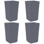 Jardineras 4 unidades PP gris 32,5x32,5x57 cm de , Maceteros y jardineras - Ref: Foro24-367851, Precio: 125,57 €, Descuento: %