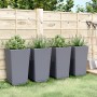 Jardineras 4 unidades PP gris 32,5x32,5x57 cm de , Maceteros y jardineras - Ref: Foro24-367851, Precio: 125,57 €, Descuento: %