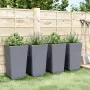 Jardineras 4 unidades PP gris 32,5x32,5x57 cm de , Maceteros y jardineras - Ref: Foro24-367851, Precio: 123,49 €, Descuento: %