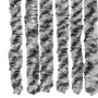 Cortina antimoscas chenilla gris negro y blanco 100x200 cm de , Mosquiteras para ventanas - Ref: Foro24-377336, Precio: 60,67...