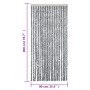 Cortina antimoscas chenilla gris negro y blanco 90x200 cm de , Mosquiteras para ventanas - Ref: Foro24-377334, Precio: 59,74 ...