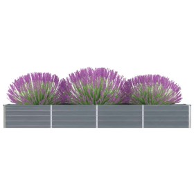 Arriate de jardín de acero galvanizado gris 320x40x45 cm de vidaXL, Maceteros y jardineras - Ref: Foro24-47052, Precio: 71,54...