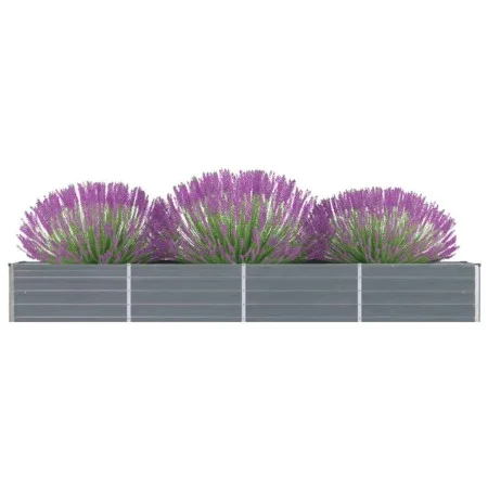 Arriate de jardín de acero galvanizado gris 320x40x45 cm de vidaXL, Maceteros y jardineras - Ref: Foro24-47052, Precio: 68,61...