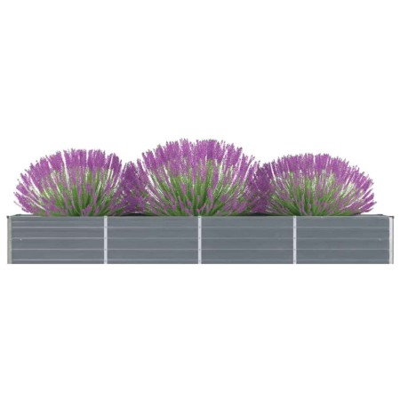 Arriate de jardín de acero galvanizado gris 320x40x45 cm de vidaXL, Maceteros y jardineras - Ref: Foro24-47052, Precio: 71,54...