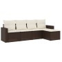 Set comedor de jardín 5 piezas y cojines ratán sintético marrón de , Conjuntos de jardín - Ref: Foro24-3218883, Precio: 292,5...