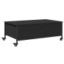 Mesa de centro con ruedas madera ingeniería negro 91x55x34 cm de , Mesas de centro - Ref: Foro24-842296, Precio: 95,47 €, Des...
