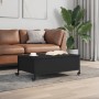 Mesa de centro con ruedas madera ingeniería negro 91x55x34 cm de , Mesas de centro - Ref: Foro24-842296, Precio: 96,49 €, Des...