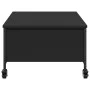 Black engineered wood coffee table with wheels 91x55x34 cm by , Coffee table - Ref: Foro24-842296, Price: 95,47 €, Discount: %