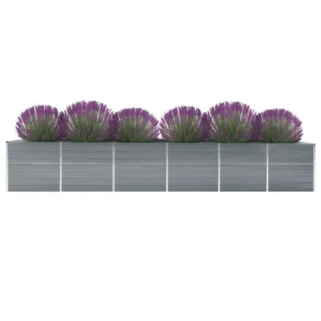 Arriate de jardín de acero galvanizado gris 480x80x77 cm de vidaXL, Maceteros y jardineras - Ref: Foro24-47068, Precio: 147,3...