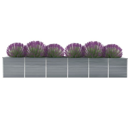 Arriate de jardín de acero galvanizado gris 480x80x77 cm de vidaXL, Maceteros y jardineras - Ref: Foro24-47068, Precio: 154,1...