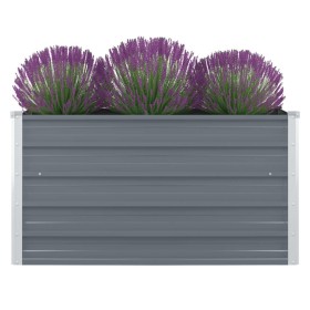 Jardinera elevada de acero galvanizado gris 100x100x45 cm de vidaXL, Maceteros y jardineras - Ref: Foro24-47022, Precio: 36,6...