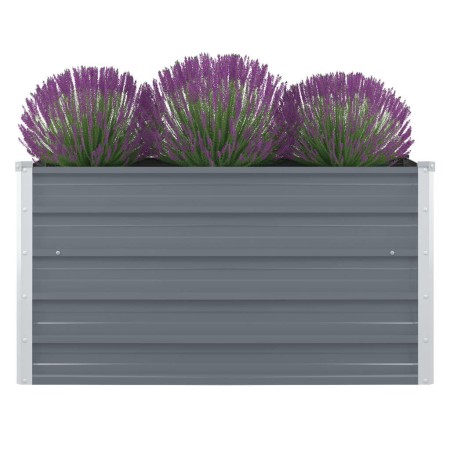 Jardinera elevada de acero galvanizado gris 100x100x45 cm de vidaXL, Maceteros y jardineras - Ref: Foro24-47022, Precio: 36,6...