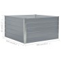 Jardinera elevada de acero galvanizado gris 100x100x45 cm de vidaXL, Maceteros y jardineras - Ref: Foro24-47022, Precio: 36,6...