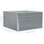 Jardinera elevada de acero galvanizado gris 100x100x45 cm de vidaXL, Maceteros y jardineras - Ref: Foro24-47022, Precio: 35,6...