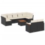 Set de sofás de jardín 10 pzas cojines ratán sintético negro de , Conjuntos de jardín - Ref: Foro24-3258696, Precio: 591,31 €...