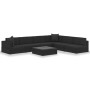 Set de muebles de jardín y cojines 7 pzas ratán sintético negro de vidaXL, Conjuntos de jardín - Ref: Foro24-47256, Precio: 8...