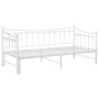 Estructura de sofá cama extraíble de metal blanco 90x200 cm de vidaXL, Camas y somieres - Ref: Foro24-324759, Precio: 163,48 ...