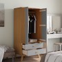 Armario OLDEN madera maciza pino gris y marrón 76,5x53x172 cm de , Armarios roperos - Ref: Foro24-358595, Precio: 249,44 €, D...