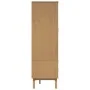 Armario OLDEN madera maciza pino gris y marrón 76,5x53x172 cm de , Armarios roperos - Ref: Foro24-358595, Precio: 245,25 €, D...