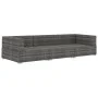 Set de sofás de jardín con cojines 3 pzas ratán sintético gris de vidaXL, Conjuntos de jardín - Ref: Foro24-47266, Precio: 30...