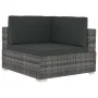 Set de sofás de jardín con cojines 3 pzas ratán sintético gris de vidaXL, Conjuntos de jardín - Ref: Foro24-47266, Precio: 30...