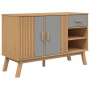 Aparador OLDEN madera maciza pino gris y marrón 114x43x73,5 cm de , Aparadores - Ref: Foro24-358607, Precio: 160,58 €, Descue...
