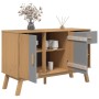 Aparador OLDEN madera maciza pino gris y marrón 114x43x73,5 cm de , Aparadores - Ref: Foro24-358607, Precio: 160,58 €, Descue...