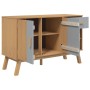 Aparador OLDEN madera maciza pino gris y marrón 114x43x73,5 cm de , Aparadores - Ref: Foro24-358607, Precio: 160,58 €, Descue...