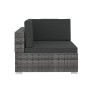 Set de sofás de jardín con cojines 3 pzas ratán sintético gris de vidaXL, Conjuntos de jardín - Ref: Foro24-47266, Precio: 31...