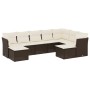 Set de sofás de jardín 9 pzas y cojines ratán sintético marrón de , Conjuntos de jardín - Ref: Foro24-3218573, Precio: 538,74...