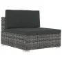 Set de sofás de jardín con cojines 3 pzas ratán sintético gris de vidaXL, Conjuntos de jardín - Ref: Foro24-47266, Precio: 30...