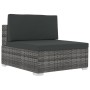 Set de sofás de jardín con cojines 3 pzas ratán sintético gris de vidaXL, Conjuntos de jardín - Ref: Foro24-47266, Precio: 31...