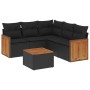 Set de sofás de jardín 6 piezas y cojines ratán sintético negro de , Conjuntos de jardín - Ref: Foro24-3260046, Precio: 377,4...