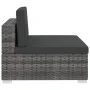 Set de sofás de jardín con cojines 3 pzas ratán sintético gris de vidaXL, Conjuntos de jardín - Ref: Foro24-47266, Precio: 30...