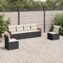 Set de sofás de jardín 6 piezas y cojines ratán sintético negro de , Conjuntos de jardín - Ref: Foro24-3259942, Precio: 357,0...