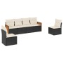 Set de sofás de jardín 6 piezas y cojines ratán sintético negro de , Conjuntos de jardín - Ref: Foro24-3259942, Precio: 357,0...