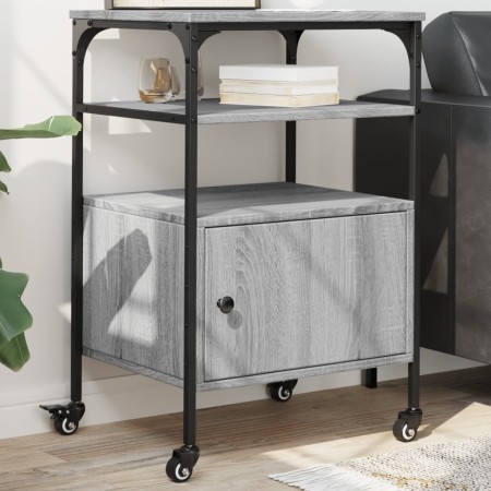 Soporte de impresora 3 niveles gris Sonoma 50x40x76 cm de , Soportes para impresoras - Ref: Foro24-842294, Precio: 67,81 €, D...