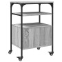 Soporte de impresora 3 niveles gris Sonoma 50x40x76 cm de , Soportes para impresoras - Ref: Foro24-842294, Precio: 67,81 €, D...