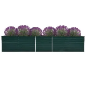 Arriate de jardín de acero galvanizado verde 400x80x77 cm de vidaXL, Maceteros y jardineras - Ref: Foro24-47061, Precio: 130,...