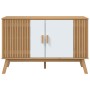 Aparador OLDEN madera maciza pino blanco y marrón 114x43x73,5cm de , Aparadores - Ref: Foro24-358611, Precio: 154,84 €, Descu...