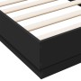 Estructura de cama madera de ingeniería negra 90x190 cm de , Camas y somieres - Ref: Foro24-839631, Precio: 87,93 €, Descuent...