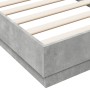 Estructura de cama madera de ingeniería gris hormigón 90x190 cm de , Camas y somieres - Ref: Foro24-839633, Precio: 85,10 €, ...