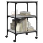 Soporte de impresora 3 niveles gris Sonoma 50x41x75 cm de , Soportes para impresoras - Ref: Foro24-842289, Precio: 47,14 €, D...