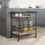 Sonoma gray engineered wood kitchen cart 82x40x78.5 cm by , Kitchen and dining carts - Ref: Foro24-842364, Price: 50,83 €, Di...