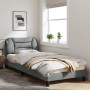 Estructura de cama con cabecero de tela gris claro 90x200 cm de , Camas y somieres - Ref: Foro24-3207744, Precio: 149,04 €, D...