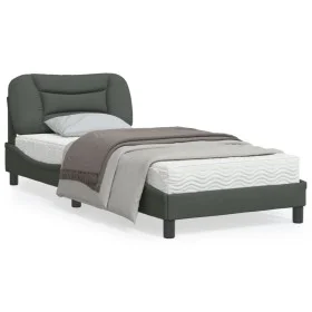 Estructura de cama con cabecero de tela gris oscuro 80x200 cm de , Camas y somieres - Ref: Foro24-3207731, Precio: 147,44 €, ...