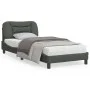 Estructura de cama con cabecero de tela gris oscuro 80x200 cm de , Camas y somieres - Ref: Foro24-3207731, Precio: 147,44 €, ...