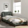 Estructura de cama con cabecero de tela gris oscuro 80x200 cm de , Camas y somieres - Ref: Foro24-3207731, Precio: 147,44 €, ...