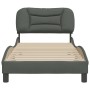 Estructura de cama con cabecero de tela gris oscuro 80x200 cm de , Camas y somieres - Ref: Foro24-3207731, Precio: 149,87 €, ...